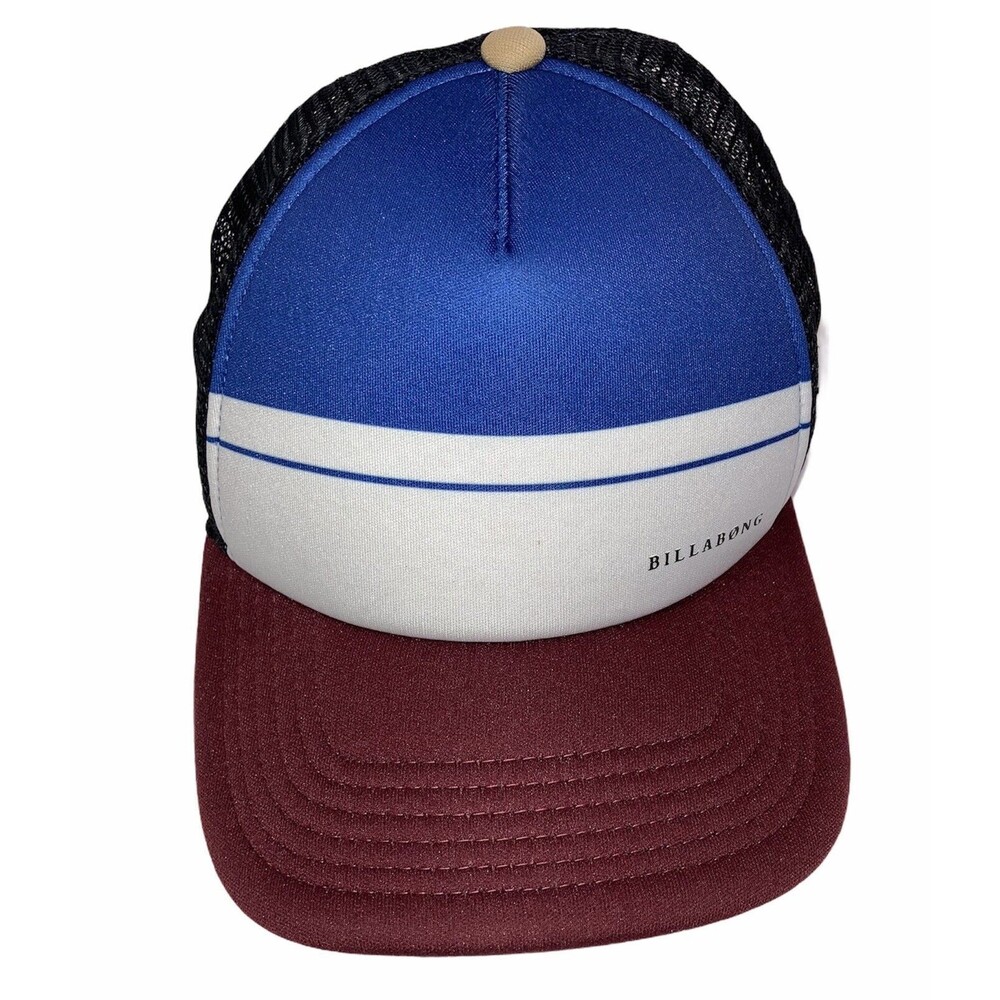 Billabong Mesh Trucker Snapback Color Block Baseball Cap Adjustable Foam Logo